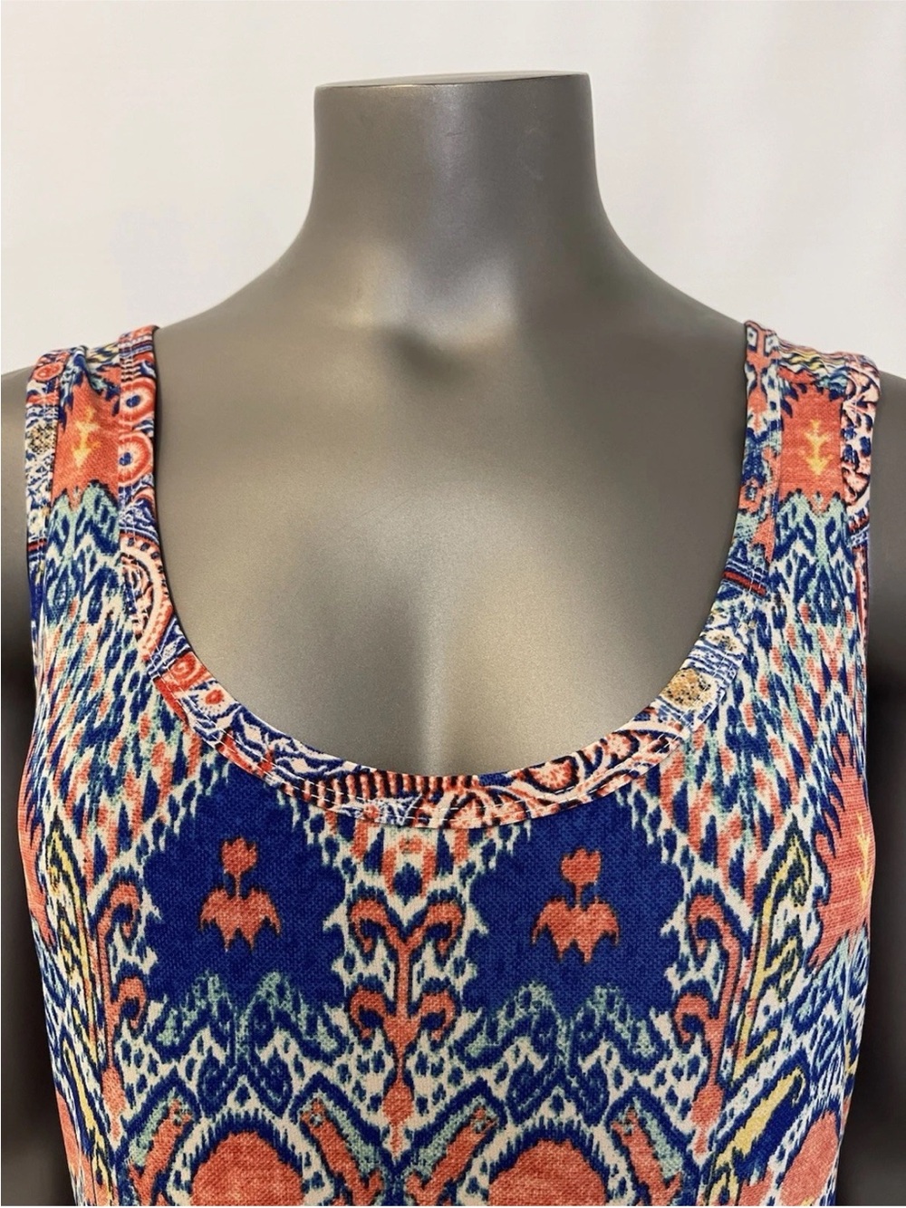 Nine West Maxi Dress Women’s 10 Boho Paisley Long Full Length Stretch Sundress - Picture 5 of 8